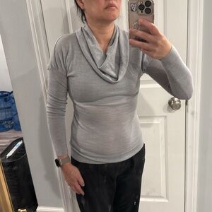 Women's Gray Cowl Neck Sweater